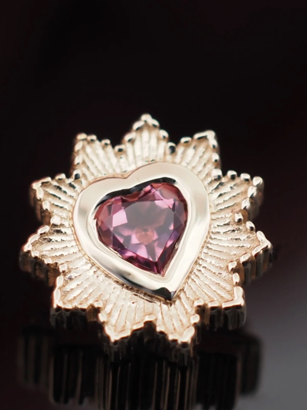 BVLA Milagro threaded 14K Pink Tourmaline includes 18K 16g post